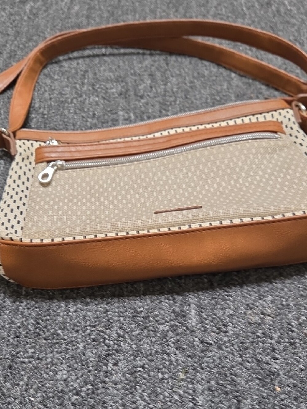 Relic Brown & Cream Woven Crossbody Bag - Picture 5 of 11